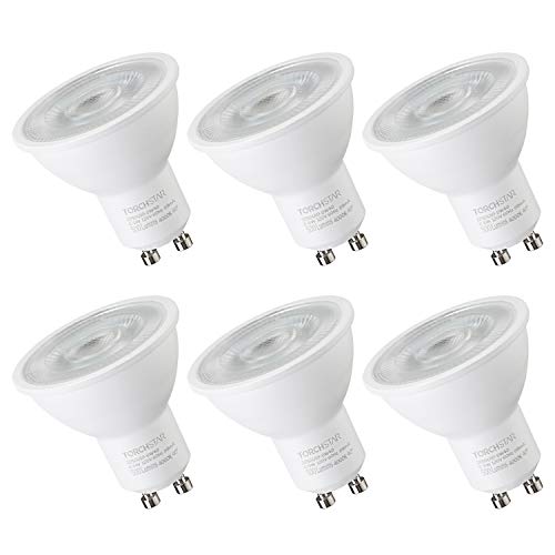 Torchstar Gu10 Led Bulbs Dimmable, 500Lm 50W Halogen Equivalent, 4000K Cool White, 40° Beam Angle Spot Light Bulb For Recessed Lighting Track Lighting, Ul & Energy Star Listed, Pack Of 6 #TOP2
