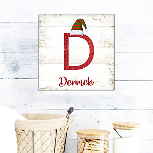 Lettre D en bois monogramme 40cm pour décoration de porte