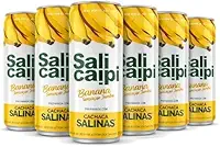 SALINAS Kit 6 Cachaça Salicaipi Banana Sensação Jambu 355ml – Drink Pronto Sabor Banana com Jambu 14% ABV