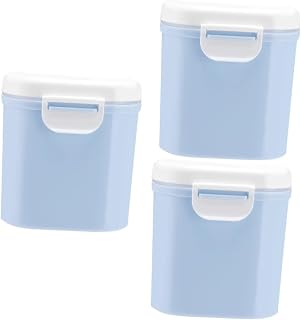 FRCOLOR 3 Peças Recipientes Para Armazenamento Os Recipientes Cerúleo Para Alimentos Recipientes De Doces Recipiente Dispensador De Fórmula De Leite Em Pó Lanche Caixa Selada Caixa De