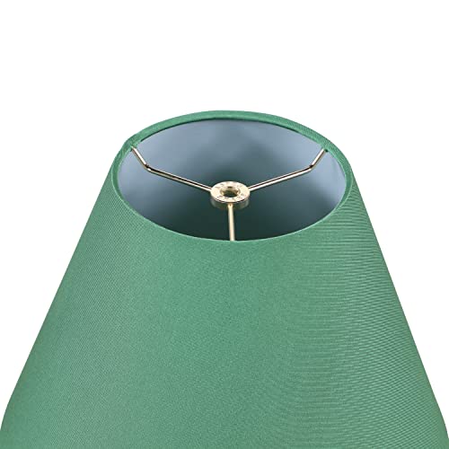 Image of Aspen Creative 32135 Transitional Empire Shape Spider Construction Lamp Shade in Green, 6 inch Top x 12 inch Bottom x 9 inch Slant Height