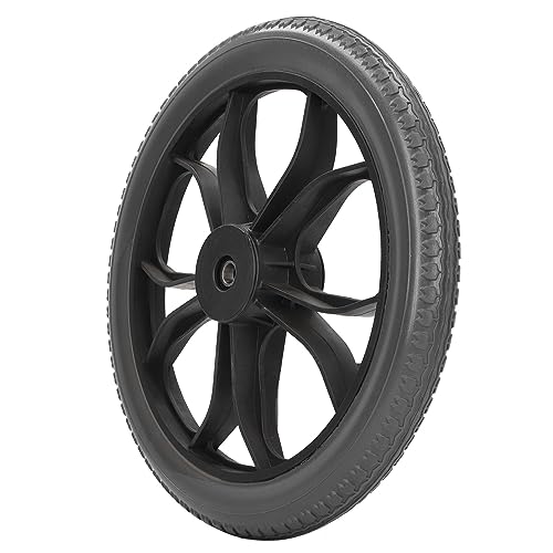 Wheelchair Replacement Wheels, Anti Slip 14inch Solid Wheel Replacement for Wheelchairs, Black Wheelchair Front Wheels, Lightweight And Waterproof, Easy to Install