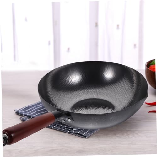 Wok tradicional resistente para cocina con mango ergonómico miniatura 5