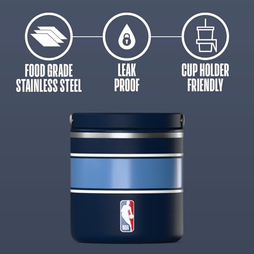 Image of Hydrapeak x NBA Officially Licensed Memphis Grizzlies 25oz Stainless Steel Vacuum Insulated Thermos Food Jar with Handle, Wide Mouth Leak-Proof Soup Thermos for Adults, 10 Hrs Hot & 16 Hrs Cold