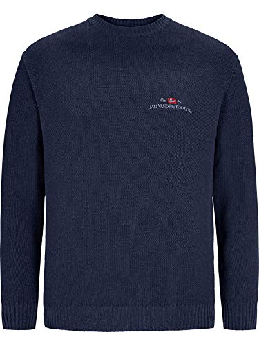 Jan Vanderstorm Herren Pullover Albrekt (Feinstrick Pullover) dunkelblau 3XL (XXXL) - 64/66 Cover