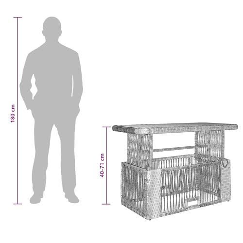 Ensemble de salle à manger pour jardin gris table réglable 4 pcs - 5
