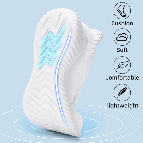 SDolphin Walking Shoes Mens Sneakers - Slip on Memory Foam Tennis Running Shoes for Athletic Workout Gym Jogging Lightweight Breathable Casual Sneakers3