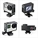 SOONSUN Frame Mount Housing Case with Basic Buckle and Long Thumb Bolt Screw for GoPro Hero 3 3+ 4 Camera and All Slots Fully Accessible-Black