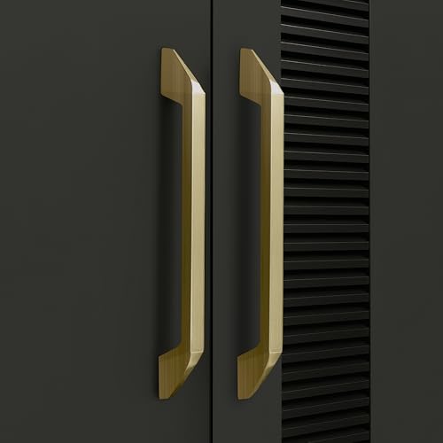 Image of Plantex Cabinet Handle /Kitchen Cabinet Door Handle /Wardrobe /224 mm Cupboard Handle /Door Pull-Push Handle for Home /Office - Pack of 2 (Brass Antique)