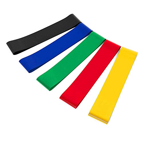 5pcs Resistance Bands Exercise Loops High Elastic Resistance-Loop for Home Fitness, Stretching, Physical Therapy and More with a Carry Bag