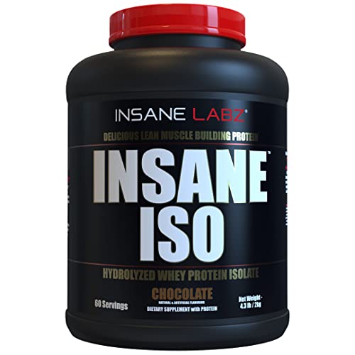 Image of Insane Labz Insane ISO Whey Protein Powder Featuring 25g of Hydrolyzed Whey Isolate, 60 Servings, Chocolate
