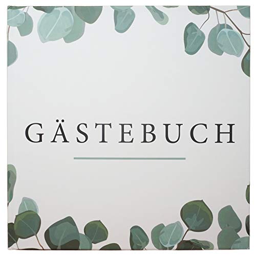 Presentou Gästebuch mit Hardcover 21x21cm | 64 weiße Seiten zum selbst gestalten | Fotobuch zur Hochzeit Taufe oder Geburtstag | Hochzeits-Buch Hochzeits-Album Hochzeits-Geschenk Hochzeits-gästebuch Cover