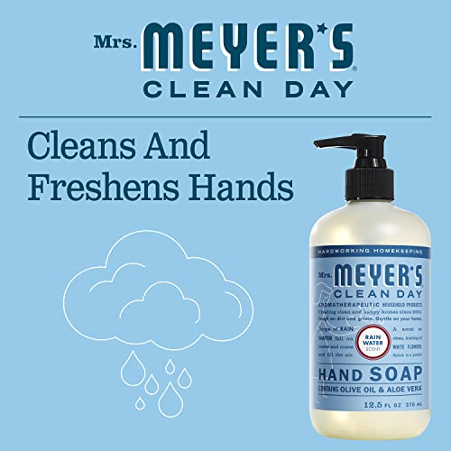Mrs. Meyer's Hand Soap, Made With Essential Oils, Biodegradable Formula, Rain Water, 12.5 Fl. Oz - Pack Of 3 #TOP4