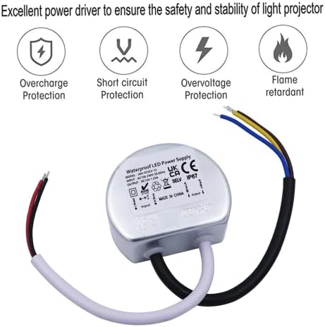 12V LED Driver Waterproof, 15W IP67 Power Supply Compact Size, 240V to 12V Transformer for LED Strip Light, G4 MR16 MR11 Spotlight Bulbs, Kitchen Bathroom Modules Lamps, Noobibaba 1 Piece
