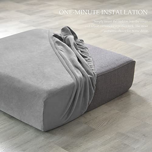 Housse de coussin en velours extensible pour protéger un fauteuil