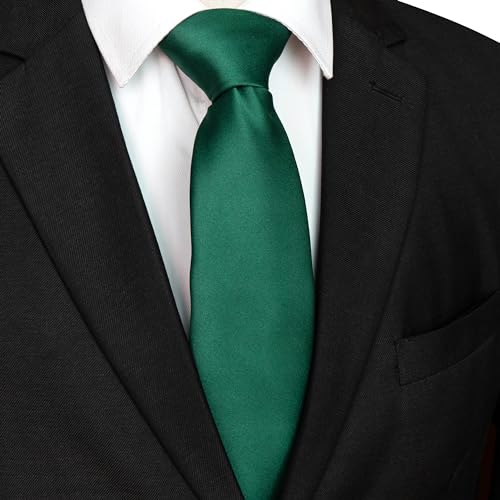 Image of JEMYGINS Solid Color Tie Mens Necktie for Business and Wedding