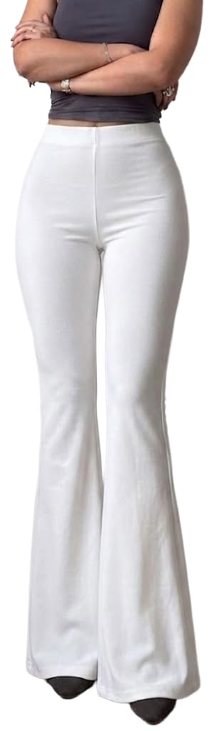Womens Flare Pant High Waist Stretchable Trousers for Women | Bell Bottom Pants for Women | Wide Leg Palazzo Pants | Flared Yoga Pants |Casual Wear Office/Gym Wear Pants-Pack of 1-image-35