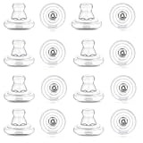 16pcs Earring Backs, Big Silicone Earring Backs Replacements,Locking Secure Backs for Studs/Droopy Ears, No-Irritate Hypoallergenic Soft Clear for Women Men, White