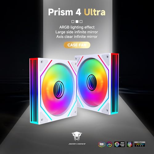 Image of Prism4 Ultra X3 120mm ARGB PC Case Fan(White Reverse 3 Pack)
