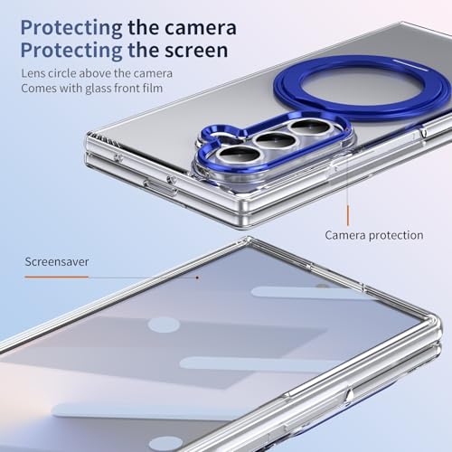 Coque Samsung Galaxy Z Fold 7 transparente bleue robuste anti-chute - 4