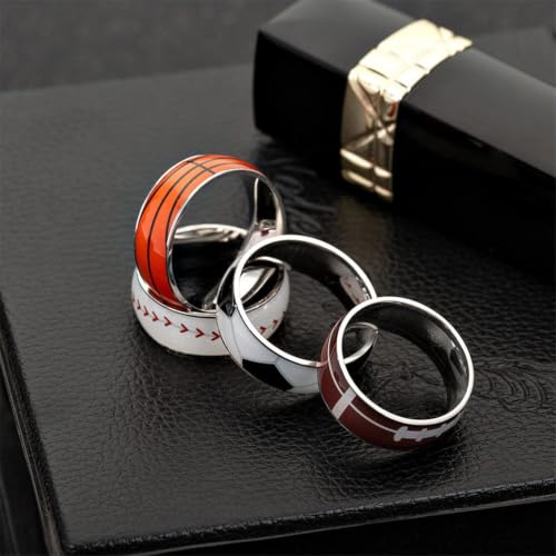 Image of PAMTIER Unisex Spinner Unique NBA Basketball Baseball Rugby Soccer Ring