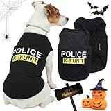 Parisian Pet Police K9 Dog Costume - Dog K9 Halloween Shirt - Pet Police Costume - Dogs Costumes for Halloween - Dogs Apparel & Accessories - Sleeved Pet Outfit - 2XL