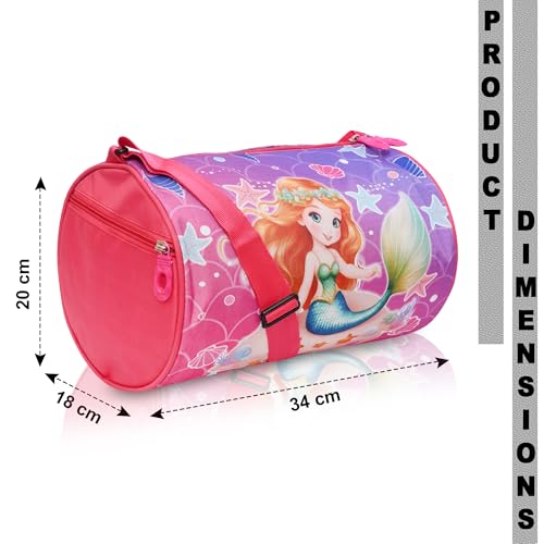Image of Stylbase Multicolor Polyester Kids Duffle Travel Bag for Travelling Gym, Dance, Swimming, Picnic, Sports, Traveling Bag for Boys & Girls (Mermaid, 18)