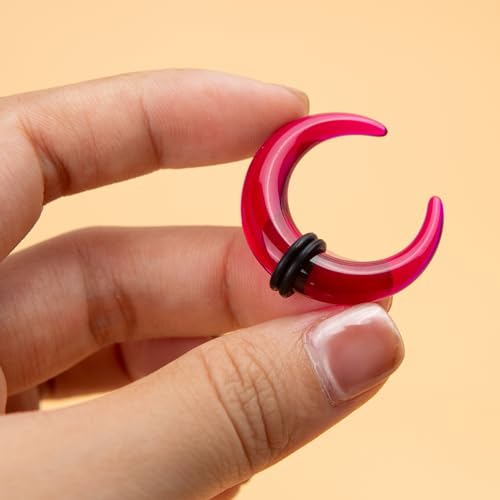 Marsrut 84Pcs Ear Stretching Kit, Acrylic Lightweight Heart Tunnels, Horseshoes Tapers, Spiral Ear Plugs Septum Pincher For Starter Expanders, Body Piercing Jewelry Earring Gauges Gauging Set For Women thumb #8