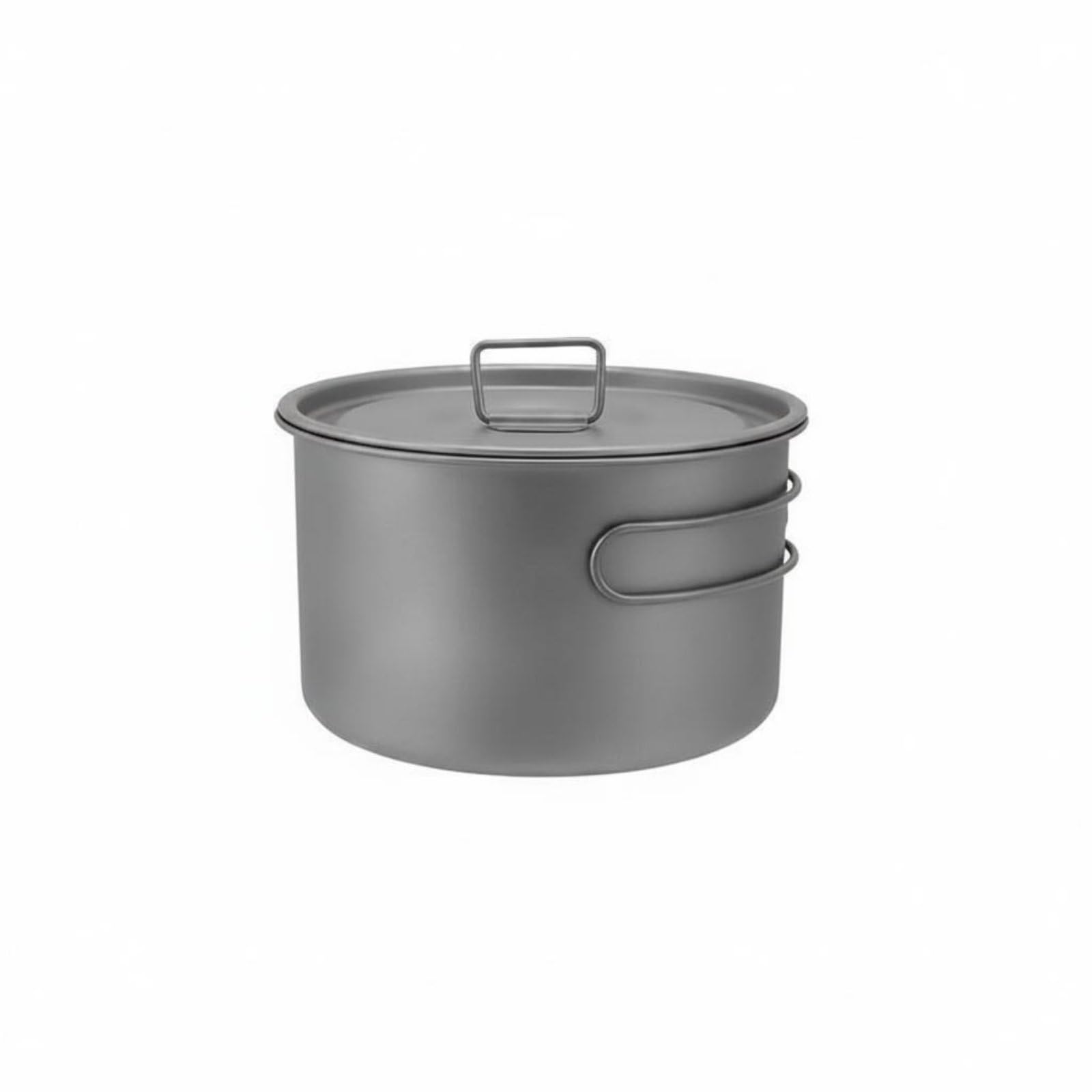 Titanio Utensilios de Olla Cazuela Taza Robusta con Asa Abatible 1000ml Conducción de Eficiente y Ligera Adecuada para Cocinar Campismo Rutas Uso en Exteriores, Double Handle