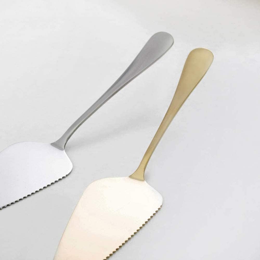 Stainless Steel Cake Server 2 Pieces Cake Pizza Shovel Cake Cake Scoop Cutter Serving Set for Home Kitchen，