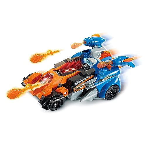 VTech - Switch & Go Dinos Combo, Dinosaure Sonore Super Spino-Dactyl 2 en 1, Spinosaure, Ptérodactyle, Voiture de Combat, Tirs de Boules de Feu, Cadeau Enfant...