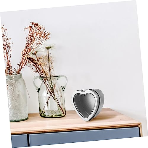 SKISUNO 25pcs Heart Candy Boxes Portable Party Favor Wedding Favor Boxes Tinplate Small Boxes for Candies Cookie Jars