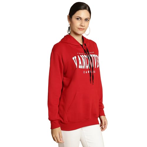 Image of Mack Jonney Printed Hooded Cotton Fleece Sweatshirt for Women-MACK32482