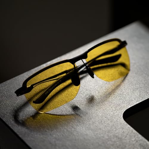 Night Vision Glasses for Men Women, Lightweight Anti Glare HD Al-Mg Frame Driving Glasses2