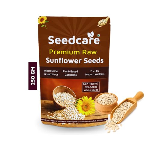 Image of Seedcare Premium Raw Sunflower Seeds 250GM, Rich in Vitamin E and Healthy Fats, Mineral Dense