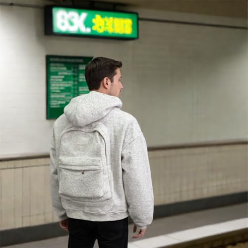 Backpack Hoodie for Men & Women – Creative 3D Hoodie with Zipper and Built-In Backpack, Streetwear Sweatshirt with Pockets4