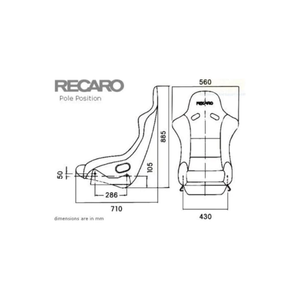 Recaro 070.77.0184A Asiento de carreras negro