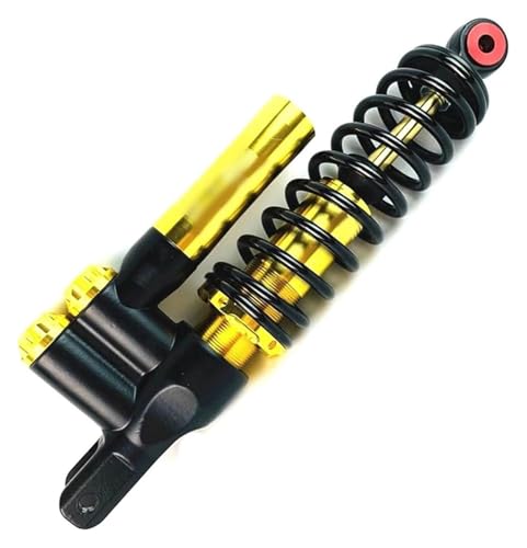 Motorrad Stoßdämpfer Frühling Luft Für Y&amaha Für Aerox 155 Pgo Jog 320mm Motorrad-Lenkungsdämpferstabilisator Lineare Umgekehrte Steuerhalterung Stoßfeder(Black Gold 1piece)