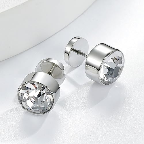 Surgical Stainless Steel Stud Earrings for Women Men Black Gold Plated Fluorescent Flat Back Hypoallergenic Earrings Suitable for Sensitive Ears3