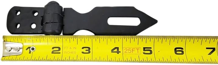Small Distressed Hasp for Padlock - Small - Black Powder Coat Finish - Sold Individually