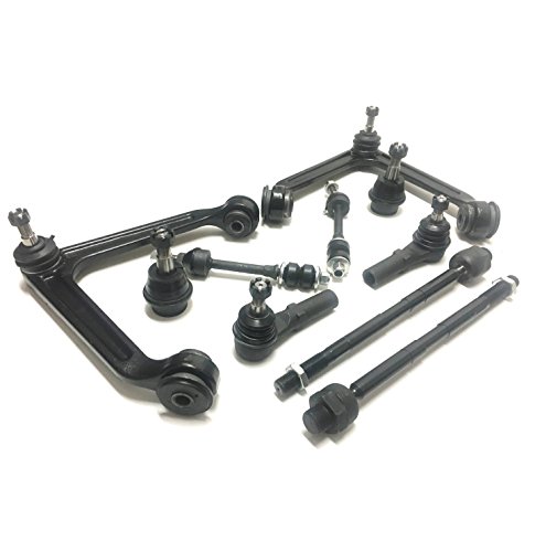 PartsW 10 Pcs Front Suspension Kit Control Arms, Ball Joints, Sway Bar Links, Inner and Outer Tie Rod Ends 2WD only