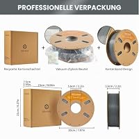 ERYONE PETG Filament 1.75 mm, 3D Drucker Filament PETG, +/- 0.03 mm, 1kg 1 Spule, Grau – Ansicht 6