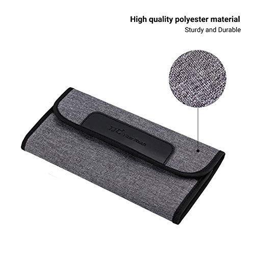 4 Pockets Lens Filter Case For Filter Up To 82Mm (37Mm 40.5Mm 43Mm 46Mm 49Mm 52Mm 55Mm 58Mm 62Mm 67Mm 72Mm 77Mm),Foldout Filter Pouch With Microfiber Cleaning Cloth,Photography Filter Holder Bag #TOP7