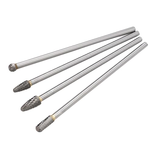 Set 4 piezas fresas rotativas carburo 6mm miniatura 3