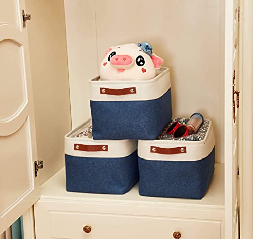 Decomomo Opvouwbare opbergmand, robuuste stoffen mand met handgrepen voor het organiseren van kast, kinderkamer… - Image 8