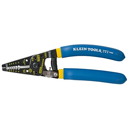 Klein Tools 11055 Klein Tools-Kurve Wire Stripper/Cutter, Blue with Yellow Stripe, 10 - 20 ga.