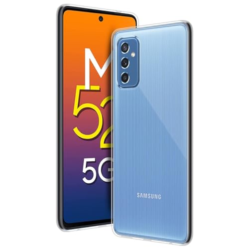 Image of Fashionury Crystal Clear Case for Samsung Galaxy M52 5G | Yellowing Resistance | Transparent TPU Silicone | Raised Camera Lips | Slim Transparent Cover