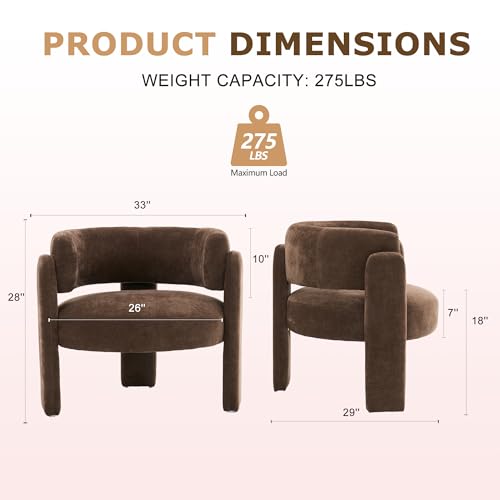 Sillón moderno con diseño cómodo y color marrón miniatura 3