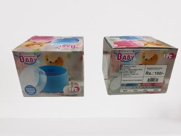 Mommas Baby Baby powder box with musical powder puff (Pink)-image-8
