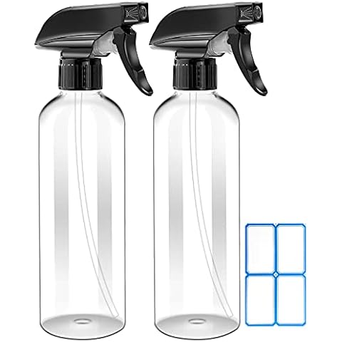 Empty Spray Bottles for Cleaning Solutions 16 oz 2 Pack All-Purpose Leak Proof Cleaning Spray Bottle Plastic Cover